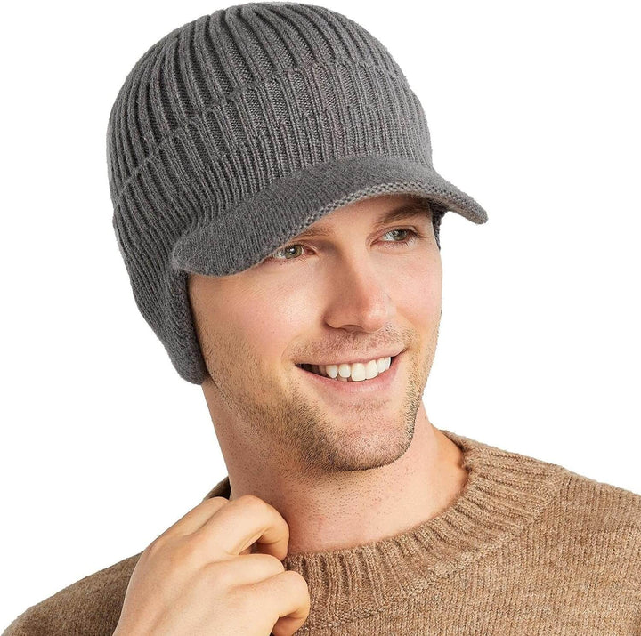 Men's knitted hat with ear flaps – Kian