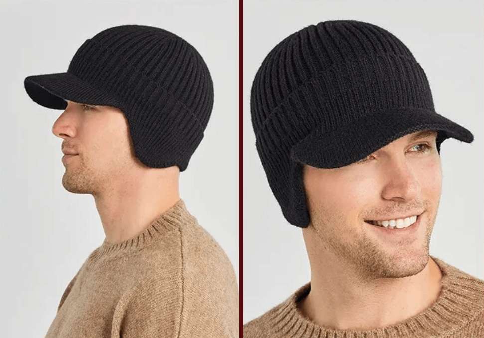 Men's knitted hat with ear flaps – Kian