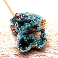 Naturlig krystal-geode vedhæng – Gaia