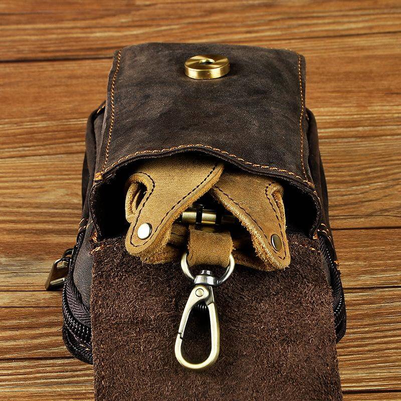 Echtleder Herren-Gürteltasche