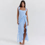 Trendiges Maxikleid mit Rüschen & Chiffon für den Sommer – Amira