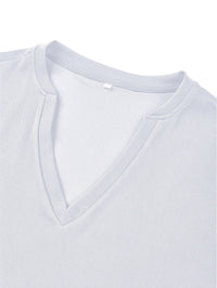 Herren T-Shirt mit tiefem V-Ausschnitt und Struktur – Rafael