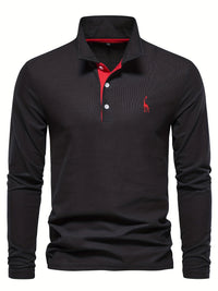 Polo cómodo para hombre con mangas largas