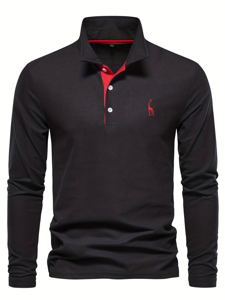Polo cómodo para hombre con mangas largas