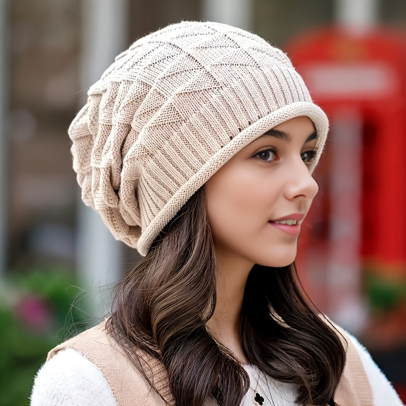 Women's knitted beanie light & elastic for spring and autumn – Alina