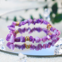 Stilvol armbånd af natursten og krystalperler - Celine