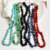Stylishly Shaped Polished Crystal Necklace - Lina