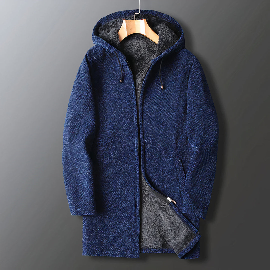 Warme Herren-Fleecejacke mit Kapuze – Marcus
