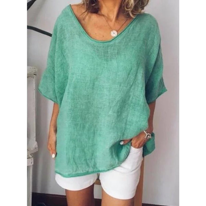 Oversized Linen Women's T-Shirt – Elin