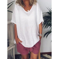 Oversized Linen Women's T-Shirt – Elin