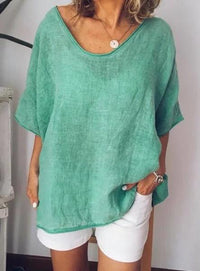 Oversized Linen Women's T-Shirt – Elin