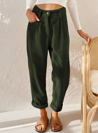 Elegant Women's Corduroy Pants with High Waist – Naima Autumn Edition
