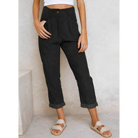 Elegant Women's Corduroy Pants with High Waist – Naima Autumn Edition