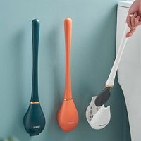 Silicone Toilet Brush with Wall Mount & Drip Tray – Clevora