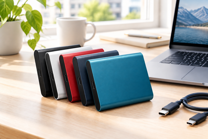 Ekstern SSD 128 TB med USB-C og USB 3.1