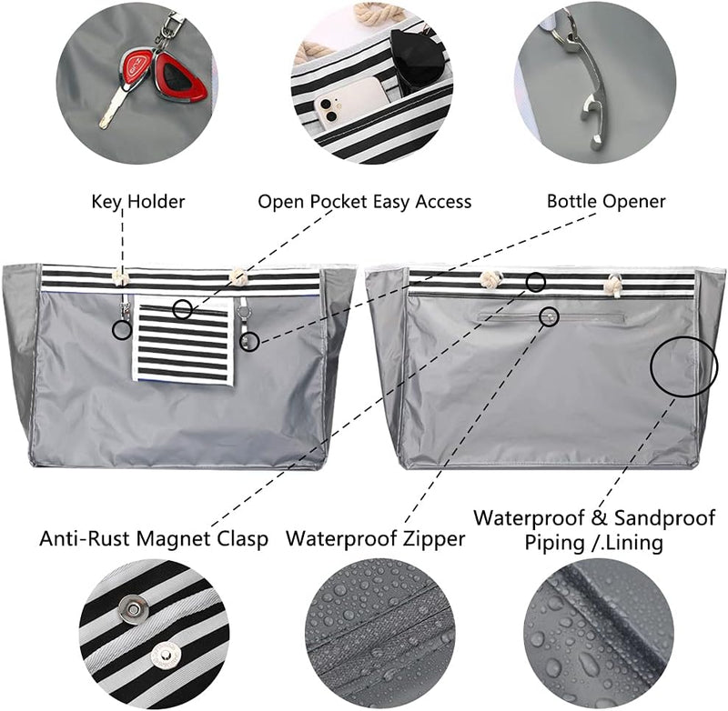 Waterproof Extra Large Beach Bag with Bonus Travel Case – CoastCarry