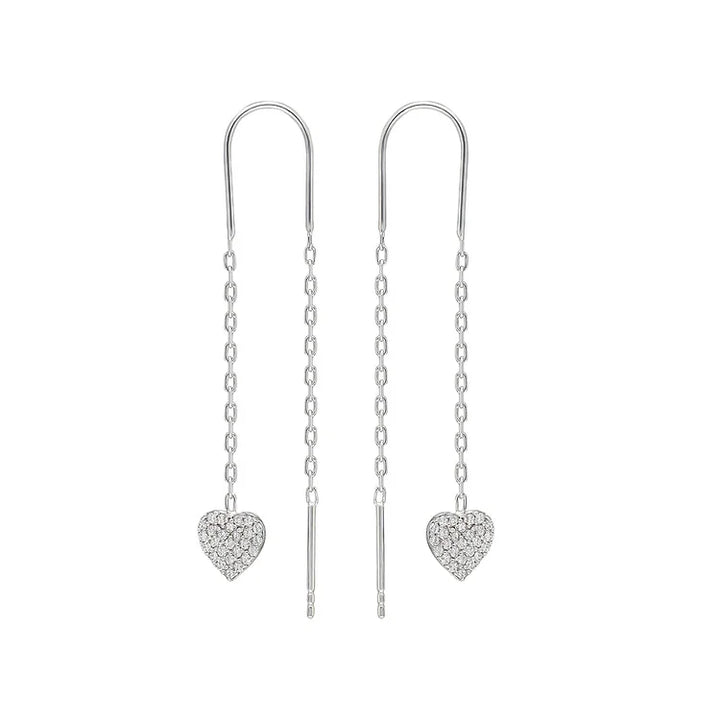 Double Heart Chain Earrings – Valencia