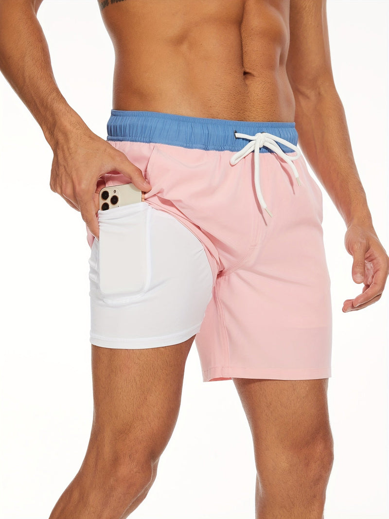 Bañador corto para hombre de secado rápido con elasticidad y bolsillo para móvil – Jonas