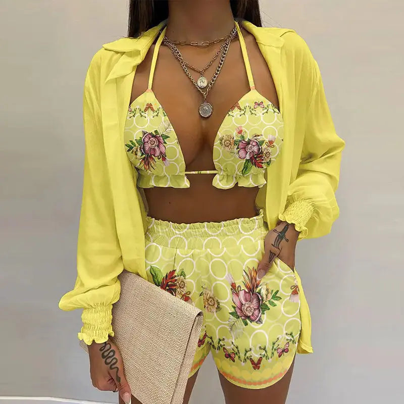 Stylish 3-piece summer outfit for beach and pool - TropenGlow