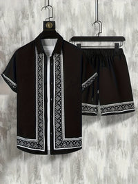 Boho Summer Set Men Two-Piece Shirt and Shorts Relaxed - Malik