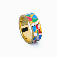Klassisk emalje zirkonia ring – Nadia