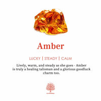 Retro flower earrings with amber - Nora