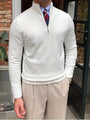 Bequemer Herrenpullover mit Halbzip - Leonardo