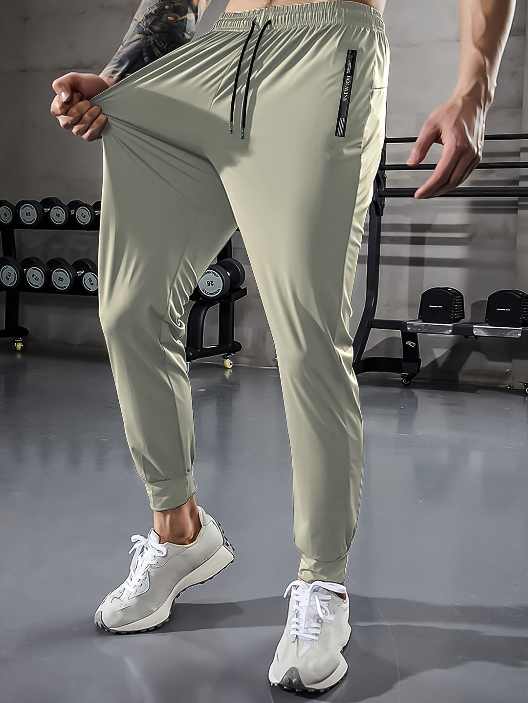 Solid Color Men's Sports Pants with Pockets - Niels
