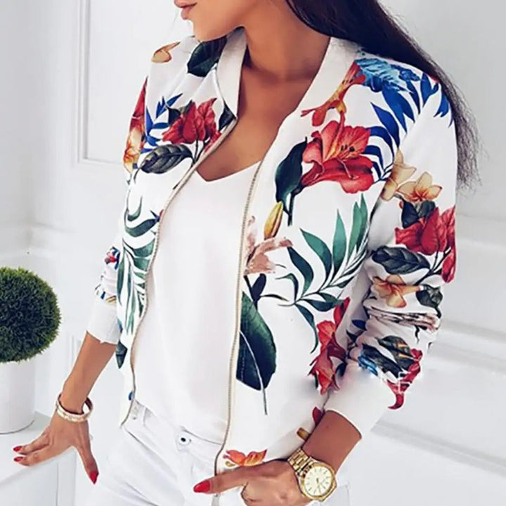 Long Sleeve Women's Summer Jacket with Floral Pattern – Liora