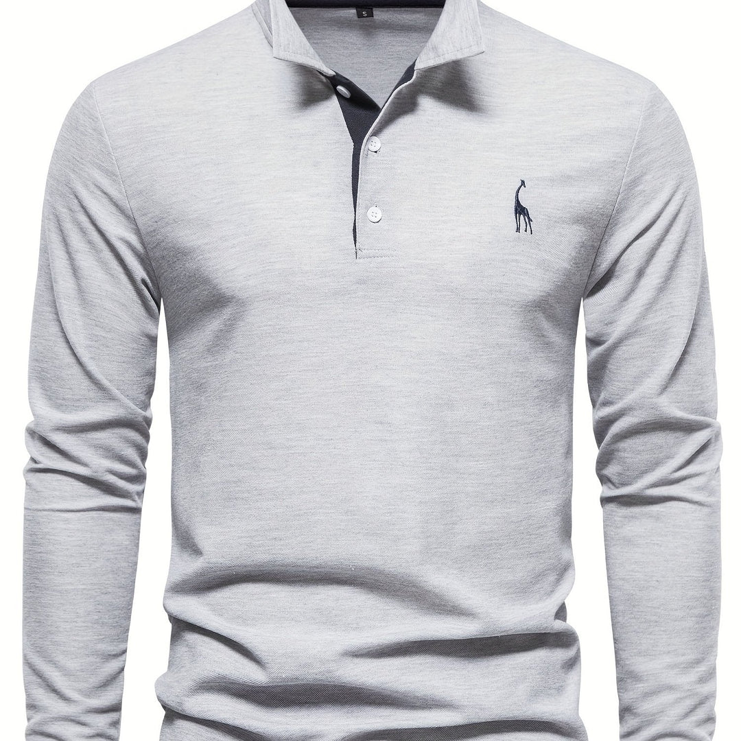 Polo cómodo para hombre con mangas largas