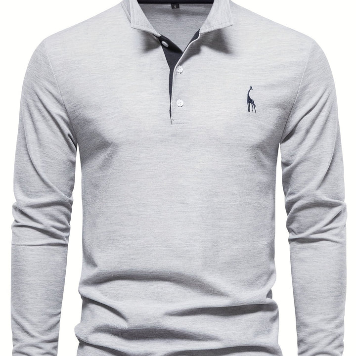 Polo cómodo para hombre con mangas largas