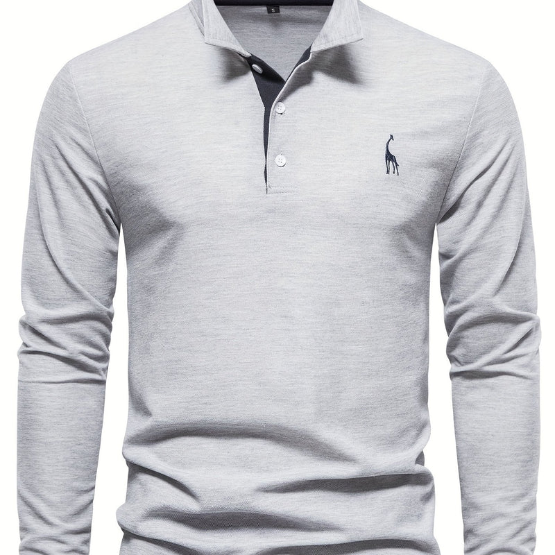 Polo cómodo para hombre con mangas largas