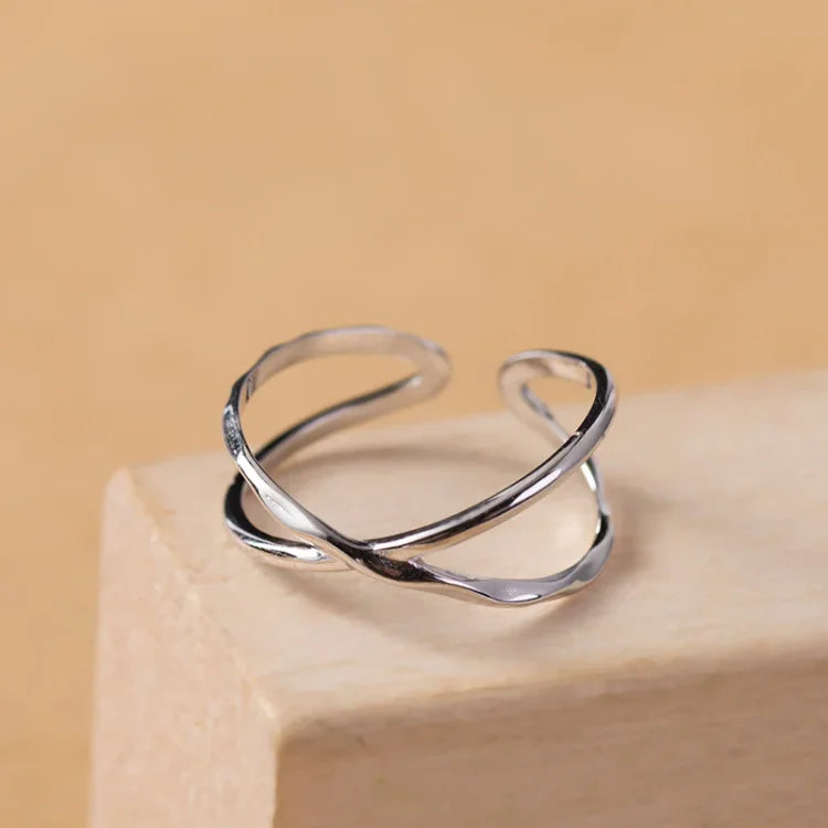 Adjustable Double-Line Ring – Lina