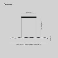 LED-pendellampe med moderne bølgelinje-design – WaveGlow