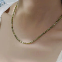 Olive Green Cubic Zirconia Necklace – Celeste
