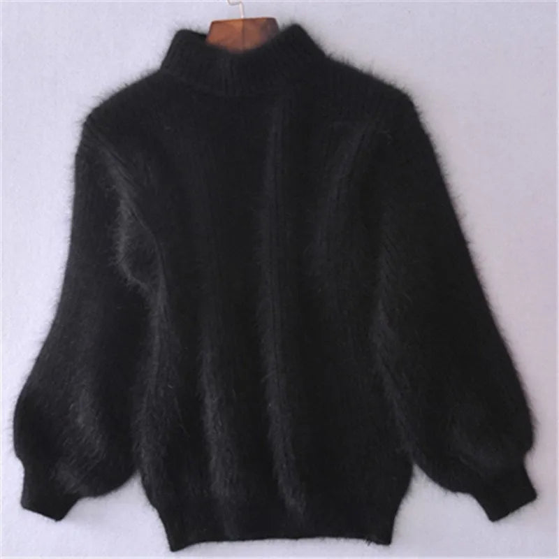 Casual Angora Knit Women's Sweater - Livia