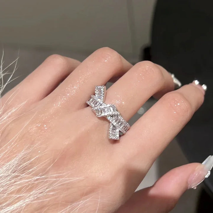 Adjustable Diamond Knot Ring – Serena