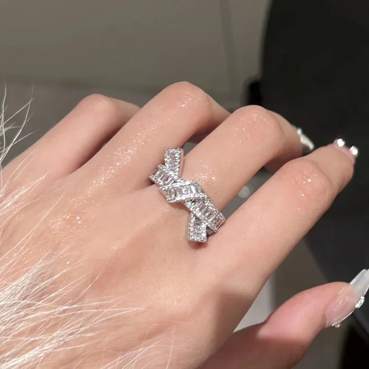 Adjustable Diamond Knot Ring – Serena