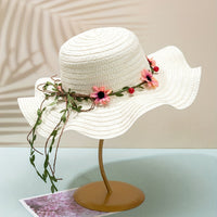 Women's Summer Straw Hat with Flower and Fruit Details – Solène