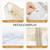 Buy 1, Get 1 FREE – Extra Large Transparent Mesh Beach Bag with 8 Pockets – ClearWave