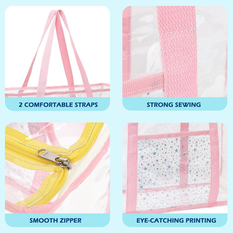 Buy 1, Get 1 FREE – Extra Large Transparent Mesh Beach Bag with 8 Pockets – ClearWave