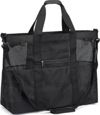 Buy 1, Get 1 FREE – Extra Large Transparent Mesh Beach Bag with 8 Pockets – ClearWave