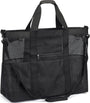 Kaufe 1, Erhalte 1 GRATIS – Extra Große Durchsichtige Mesh-Strandtasche mit 8 Taschen – ClearWave