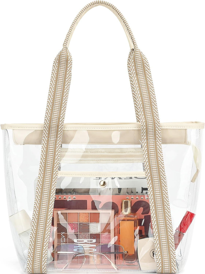 Buy 1, Get 1 FREE – Extra Large Transparent Mesh Beach Bag with 8 Pockets – ClearWave