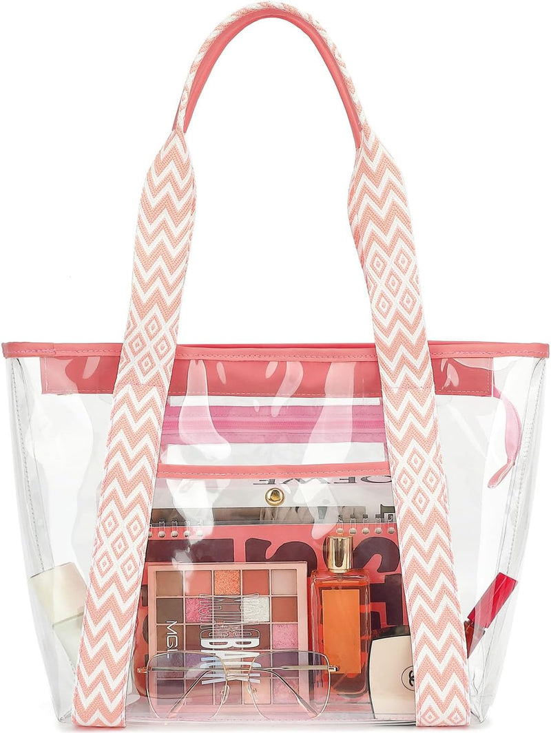 Buy 1, Get 1 FREE – Extra Large Transparent Mesh Beach Bag with 8 Pockets – ClearWave
