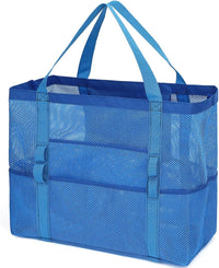 Buy 1, Get 1 FREE – Extra Large Transparent Mesh Beach Bag with 8 Pockets – ClearWave