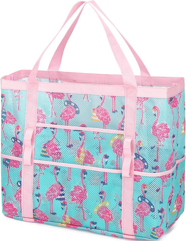 Buy 1, Get 1 FREE – Extra Large Transparent Mesh Beach Bag with 8 Pockets – ClearWave