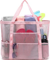 Buy 1, Get 1 FREE – Extra Large Transparent Mesh Beach Bag with 8 Pockets – ClearWave