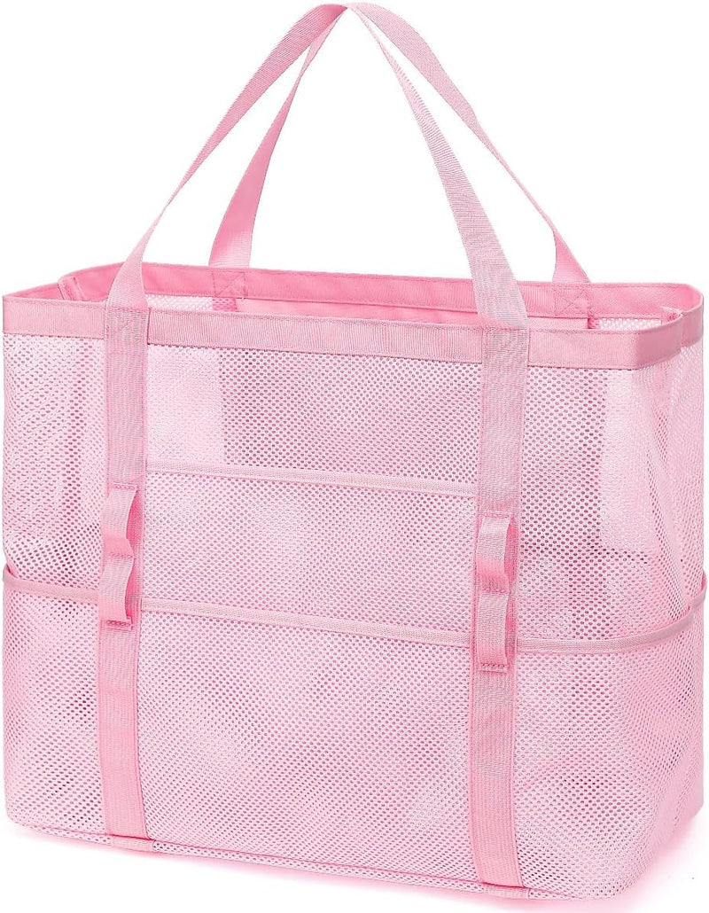 Buy 1, Get 1 FREE – Extra Large Transparent Mesh Beach Bag with 8 Pockets – ClearWave