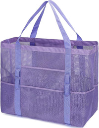 Buy 1, Get 1 FREE – Extra Large Transparent Mesh Beach Bag with 8 Pockets – ClearWave